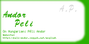 andor peli business card